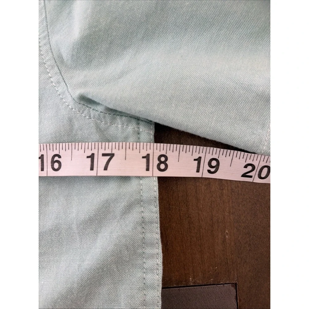 Old Navy Built-In Flex Button Down Kids Size L 10-12 Blue Short Sleeve Cotton